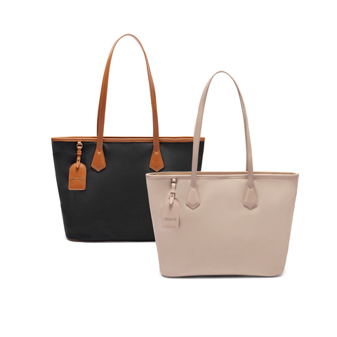 百丽包包女夏季新品简约轻便通勤大容量织物单肩托特包JY109BX4