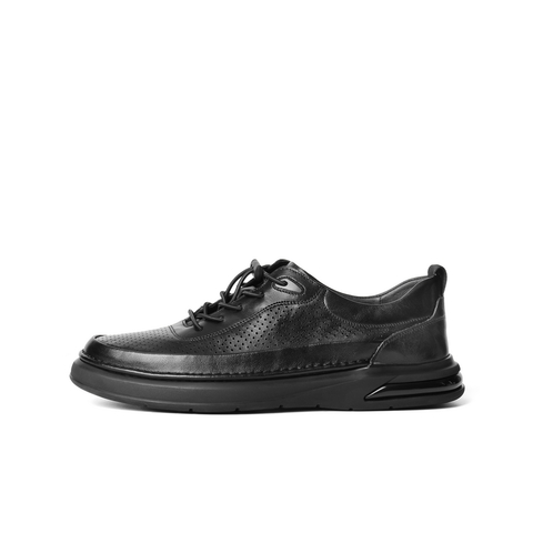 百丽打孔透气休闲健步鞋男2025夏季舒适潮搭户外运动板鞋A1953BM4