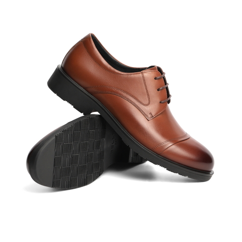 百丽英伦风潮流皮鞋男鞋2024春牛皮革商务正装皮鞋A0591AM4