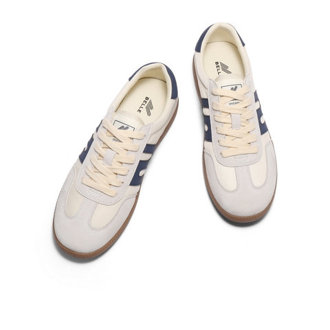 百丽复古潮搭撞色德训鞋男鞋秋款舒适软底户外休闲运动板鞋A2083CM4