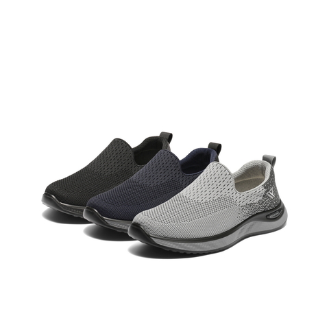 百丽网面休闲健步鞋男鞋秋款厚底增高舒适一脚蹬懒人鞋运动鞋A2120CM4