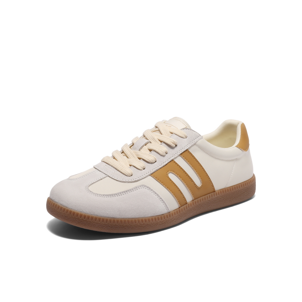 百丽复古潮搭撞色德训鞋男鞋秋款舒适软底户外休闲运动板鞋A2083CM4