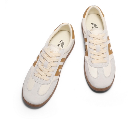 百丽复古潮搭撞色德训鞋男鞋秋款舒适软底户外休闲运动板鞋A2083CM4