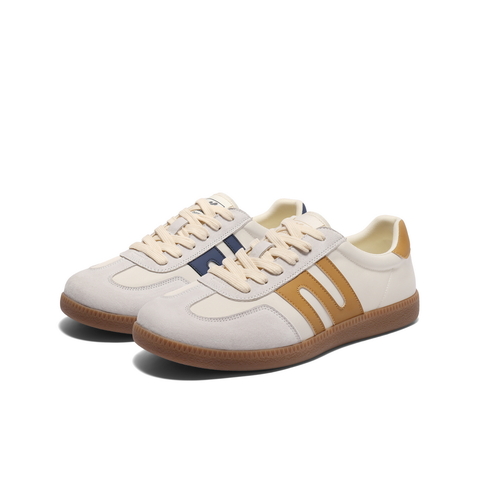 百丽复古潮搭撞色德训鞋男鞋秋款舒适软底户外休闲运动板鞋A2083CM4