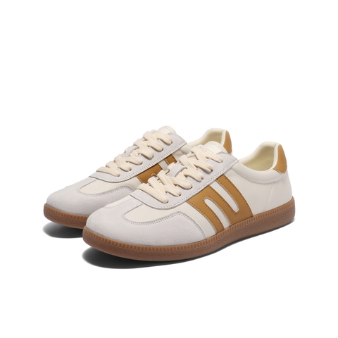 百丽复古潮搭撞色德训鞋男鞋秋款舒适软底户外休闲运动板鞋A2083CM4