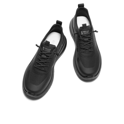 百丽厚底增高健步鞋男2025新款秋季户外跑步休闲运动鞋A2078CM4