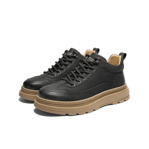 百丽高帮休闲工装鞋男靴冬季时尚简约复古潮搭板鞋A2261DD4