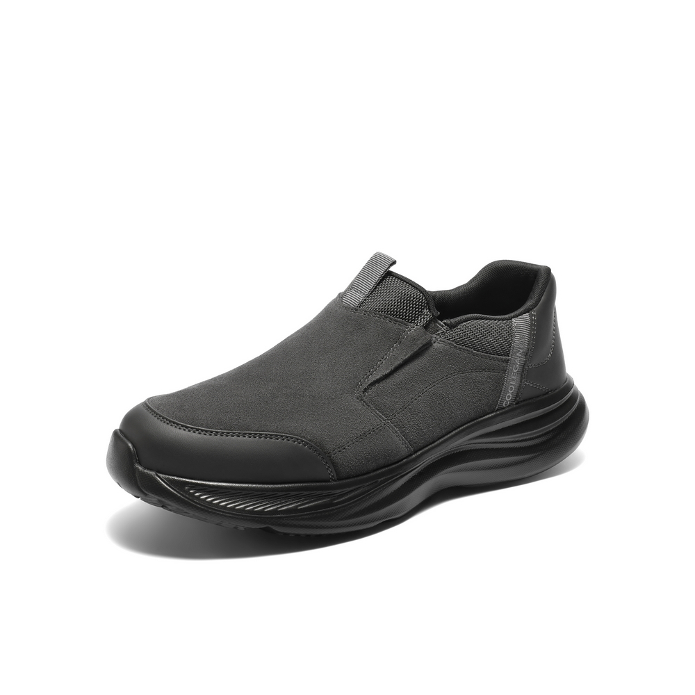 百丽一脚蹬休闲健步鞋男冬季轻盈厚底爸爸鞋高帮运动保暖鞋A2219DM4