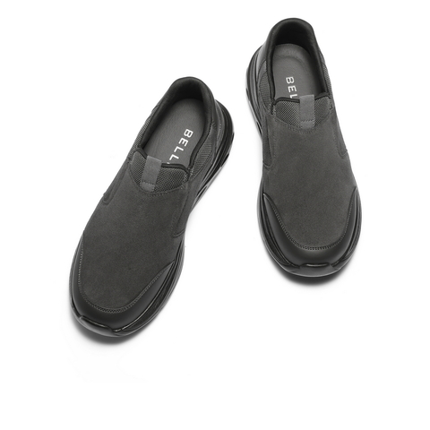 百丽一脚蹬休闲健步鞋男冬季轻盈厚底爸爸鞋高帮运动保暖鞋A2219DM4