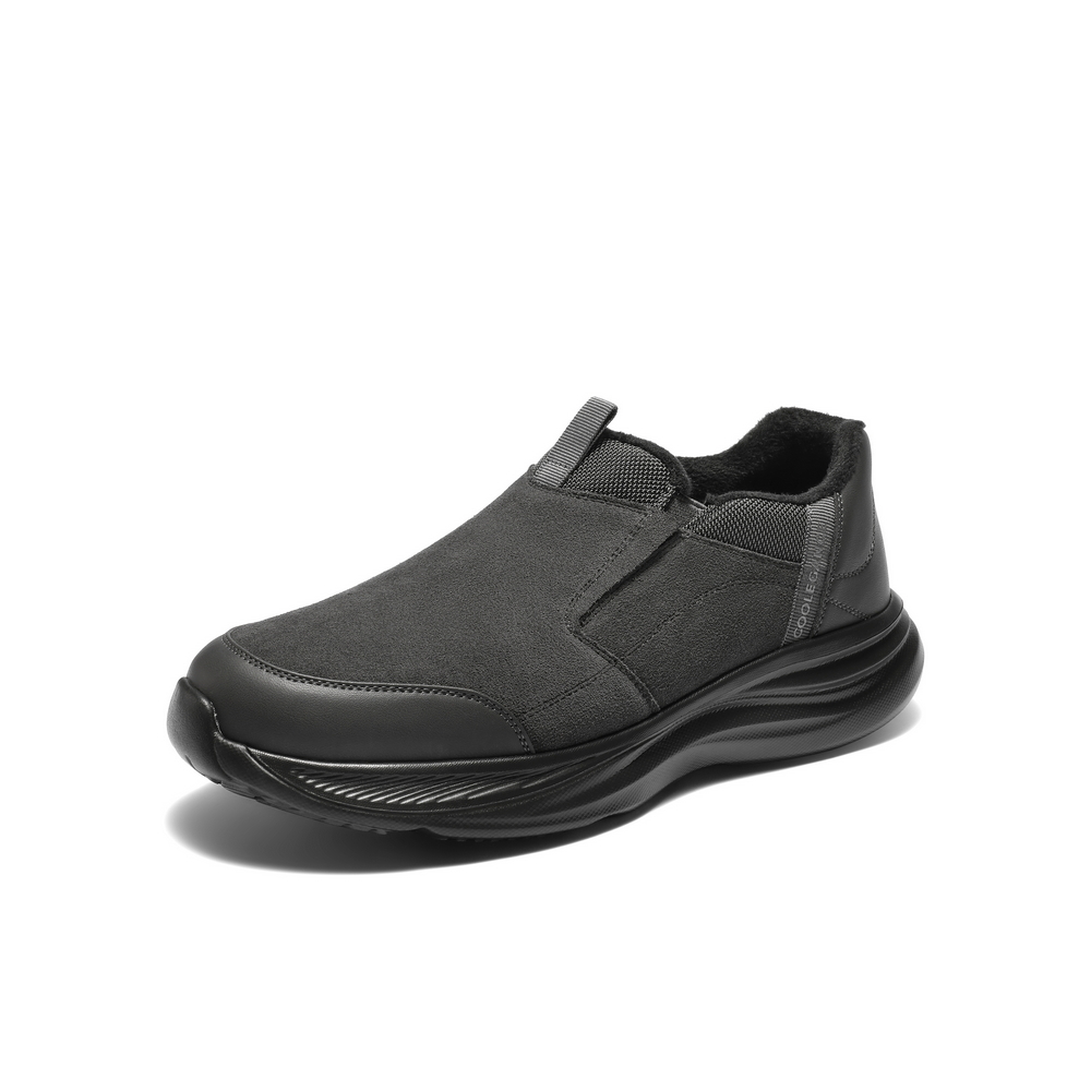 百丽一脚蹬休闲健步鞋男冬季轻盈厚底爸爸鞋高帮运动保暖鞋A2219DM4