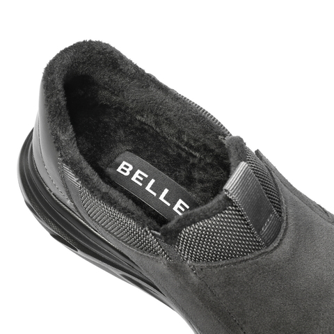 百丽一脚蹬休闲健步鞋男冬季轻盈厚底爸爸鞋高帮运动保暖鞋A2219DM4