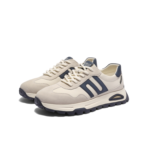 百丽潮搭撞色休闲运动鞋男鞋厚底增高复古德训鞋户外慢跑鞋A2244CM4