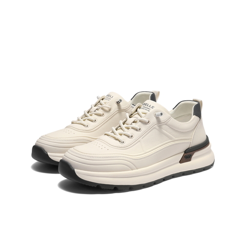 百丽时尚小白鞋男鞋厚底增高免系带户外跑步休闲运动鞋A2225CM4