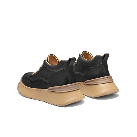 百丽厚底高帮休闲板鞋男靴冬季加绒可选潮搭户外工装鞋短靴A2232DD4