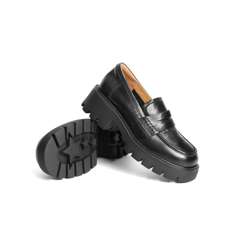 百丽时尚jk乐福鞋2025春新商场同款真皮百搭休闲鞋D2P1DAA5