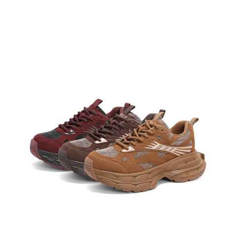 百丽增高厚底老爹鞋女2025春新休闲舒适板鞋B2405AM5