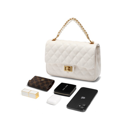 百丽包女2025春新商场同款优雅小香风单肩斜挎手提绗缝包X7196AX5