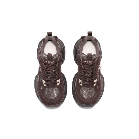 百丽增高厚底老爹鞋女2025春新休闲舒适板鞋B2405AM5