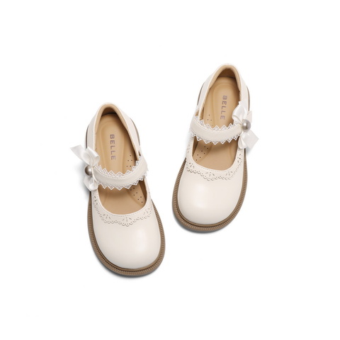 百丽蝴蝶结舒适时装鞋女2025春新商场同款公主鞋童鞋A6030A85