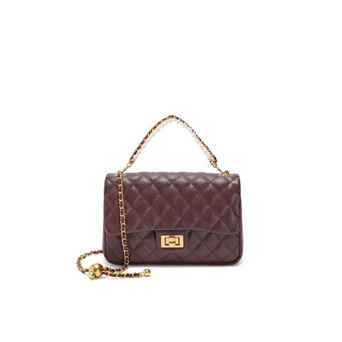 百丽包女2025春新商场同款优雅小香风单肩斜挎手提绗缝包X7196AX5