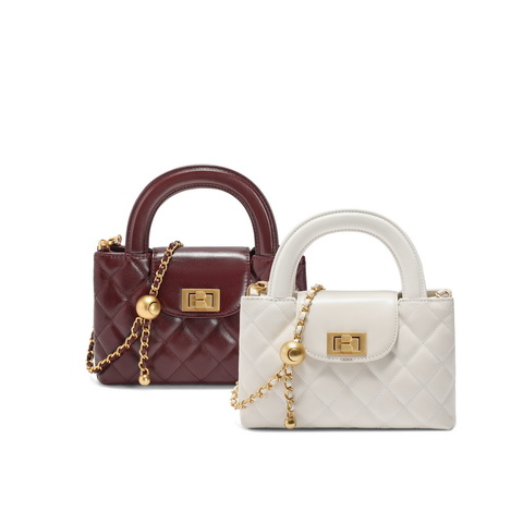 百丽包女25春商场同款小香风mini凯莉包单肩斜挎手提包X7183AX5