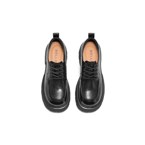 百丽时尚舒适牛津鞋女2025春新商场同款真皮厚底休闲鞋D2Y1DAM5