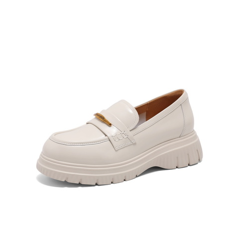 百丽舒适便士乐福鞋女2025春新商场同款真皮厚底休闲鞋D2Q1DAA5