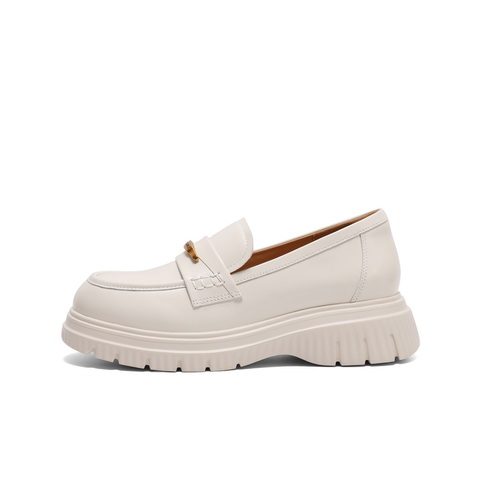 百丽舒适便士乐福鞋女2025春新商场同款真皮厚底休闲鞋D2Q1DAA5