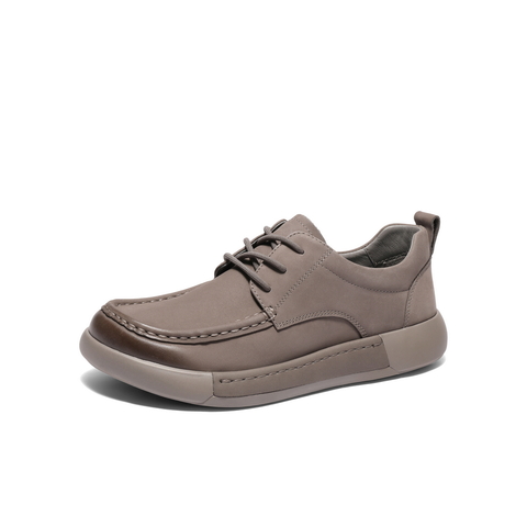 百丽复古擦色休闲鞋2025春新款商场同款牛皮革户外工装鞋8QA01AM5