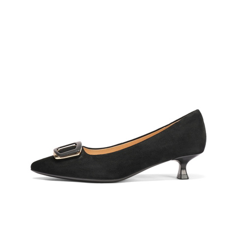 百丽时尚舒适优雅单鞋女2025春新商场同款真皮气质高跟鞋D3N1DAQ5