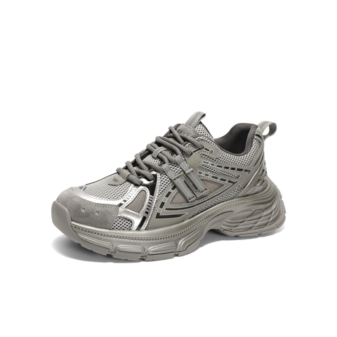 百丽蓝鲸老爹鞋男鞋2025春新商场同款厚底增高休闲运动鞋8QS01AM5