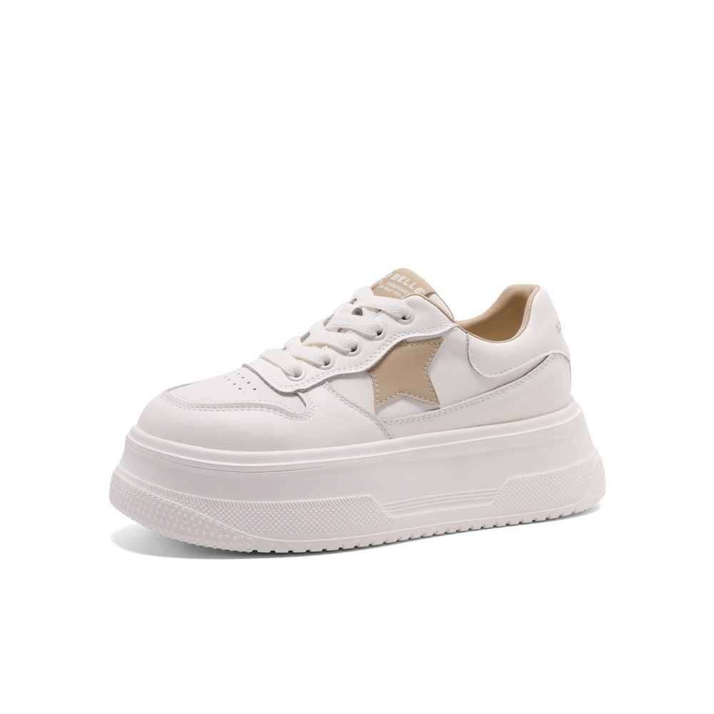 百丽增高厚底德训鞋女2025春新休闲百搭板鞋B2431AM5