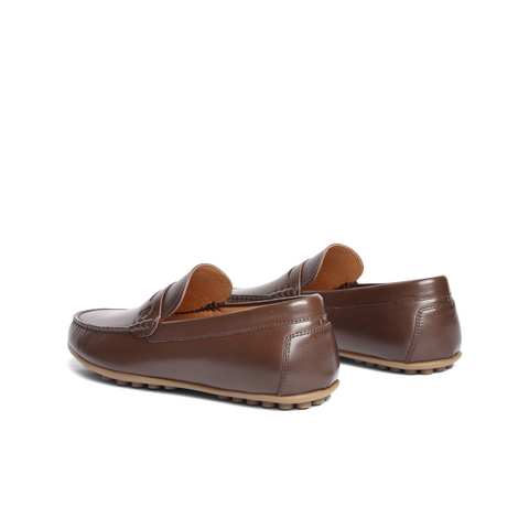 百丽一脚蹬休闲豆豆鞋男2025春新款牛皮革英伦风商务皮鞋A1820AM5