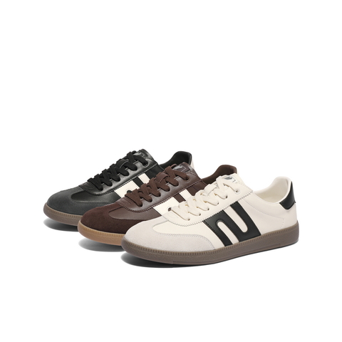 百丽潮搭撞色休闲板鞋男2025春新商场同款复古运动德训鞋8PU01AM5