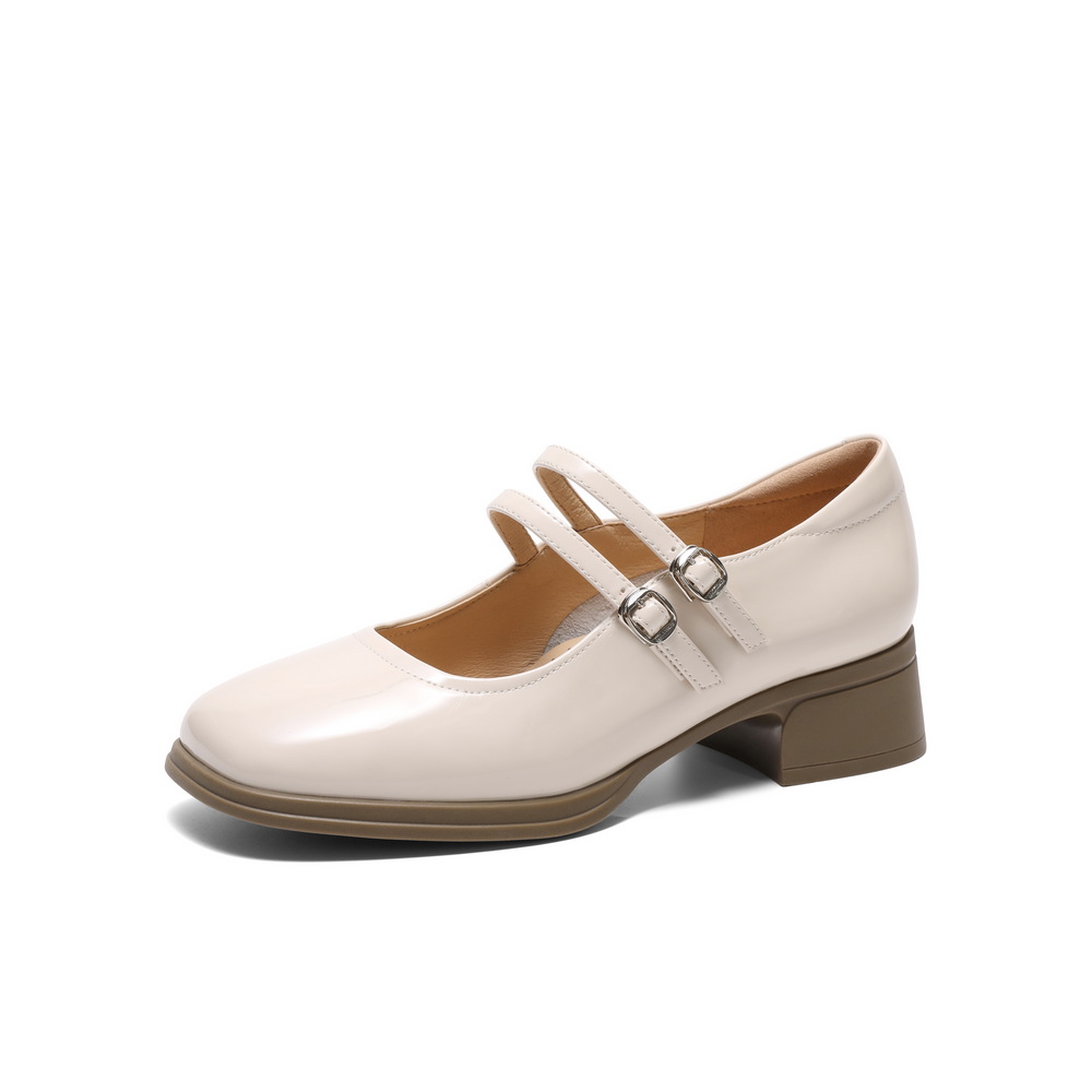 百丽扣带时装玛丽珍鞋女2025春新时尚优雅鞋3OK01AQ5