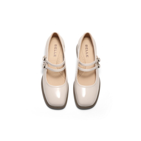 百丽扣带时装玛丽珍鞋女2025春新时尚优雅鞋3OK01AQ5