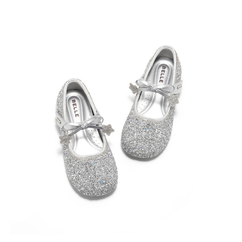 百丽闪钻公主风时装鞋2025春新商场同款蝴蝶结精致单鞋88783A85