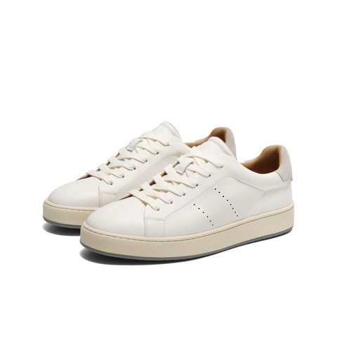 百丽时尚小白鞋男鞋2025春新商场同款牛皮革休闲运动板鞋D5E03AM5