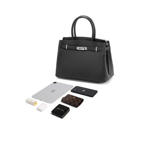 百丽包包女25春鎏金岁月高级质感铂金包单肩斜挎手提包X7242AX5