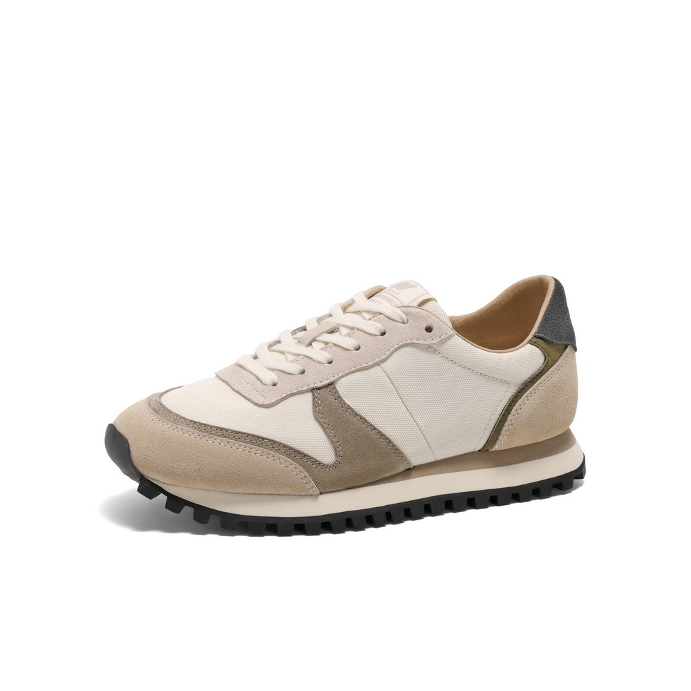 百丽撞色复古休闲鞋女2025春新时尚百搭舒适鞋D4E1DAM5