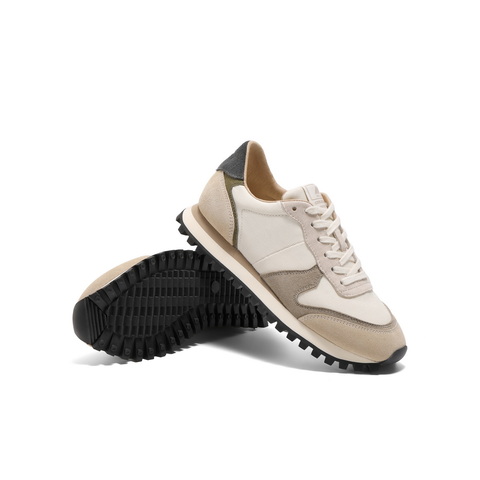 百丽撞色复古休闲鞋女2025春新时尚百搭舒适鞋D4E1DAM5