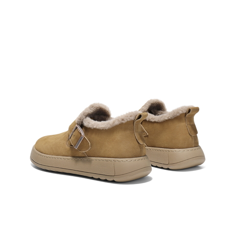 百丽全包勃肯吐司鞋男2025春新商场同款牛皮革保暖毛毛鞋8RP01AM5