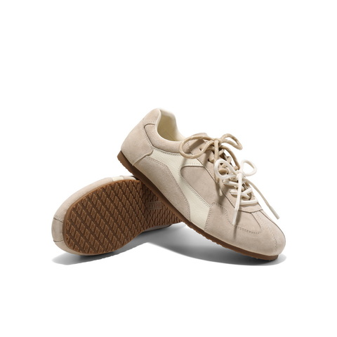 百丽时尚复古德训鞋2025春新双鞋带休闲板鞋B2472AM5