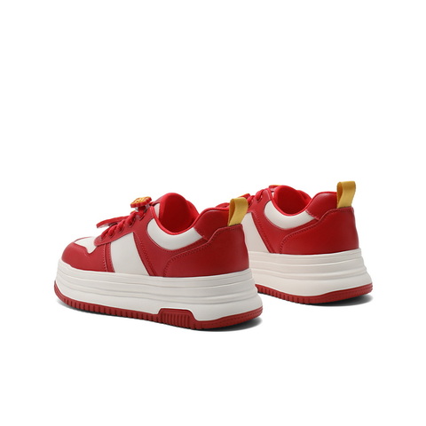 百丽拼色时尚板鞋女2025春新商场同款厚底休闲鞋D4U1DAM5