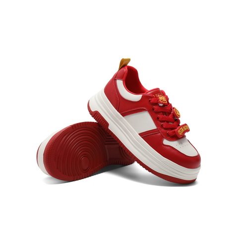 百丽拼色时尚板鞋女2025春新商场同款厚底休闲鞋D4U1DAM5