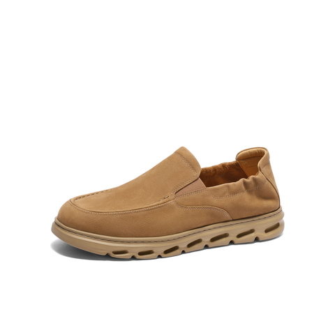 百丽一脚蹬休闲皮鞋男2025春新商场同款牛皮革套脚商务鞋D3GC2AM5