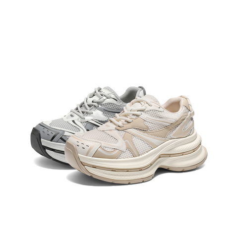 百丽时尚拼色老爹鞋女2025春新舒适透气网面休闲鞋B2453AM5