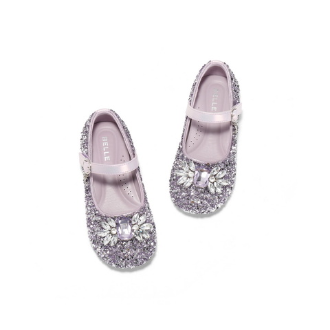 百丽时尚水钻时装鞋女2025春新商场同款可爱公主风童鞋88702A85