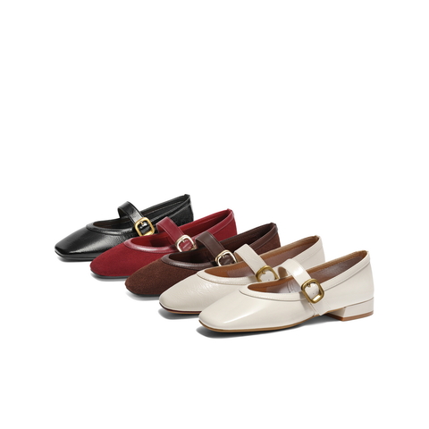 百丽显瘦时装玛丽珍鞋女2025春新气质优雅单鞋B2440AQ5