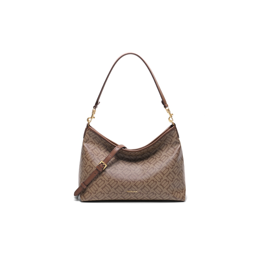 百丽包包女2025春新款复古休闲hobo单肩斜挎托特包X7199AX5